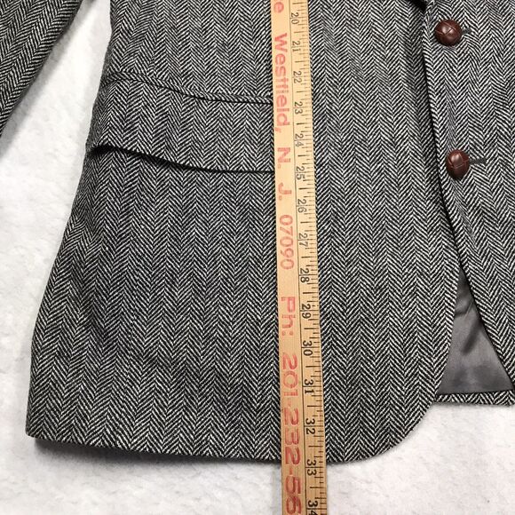RALPH LAUREN Polo University Club Tweed Blazer Men 42L Gray Herringbone USA - Picture 10 of 16